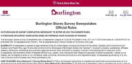 Burlington Feedback rules