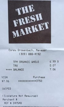 thefreshmarket receipt